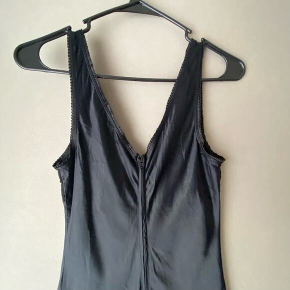 XOXO sz 7 black‎ Vintage Y2k satin sequin midi slip dress - Picture 7 of 9